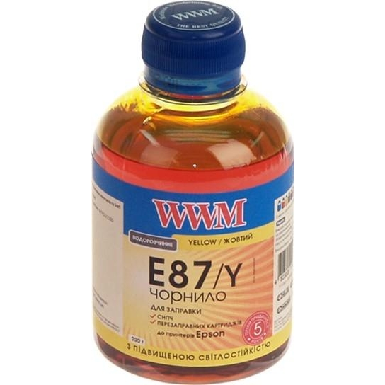 WWM Чернила для Epson R1900/R2000 200г Yellow Водорастворимые (E87/Y) - зображення 1