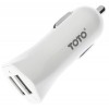 TOTO TZG-01 Car charger 2USB 2,4A White (TZG-01-Wt) - зображення 1