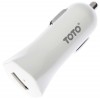 TOTO TZG-03 Car charger 1USB 2,4A White (TZG-03-Wt) - зображення 1