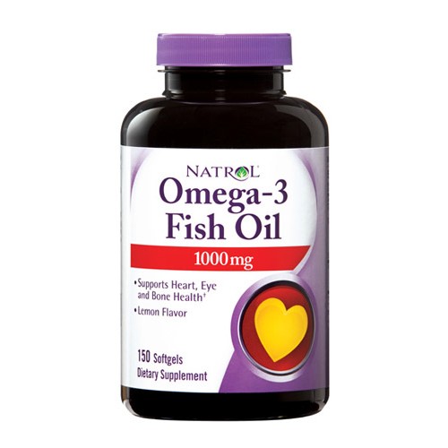 Natrol Omega-3 Fish Oil 1,000 mg 150 caps Lemon - зображення 1