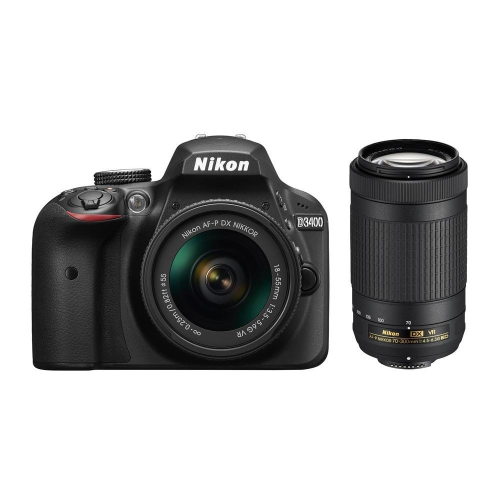 Nikon D3400 kit (18-55 + 70-300) - зображення 1