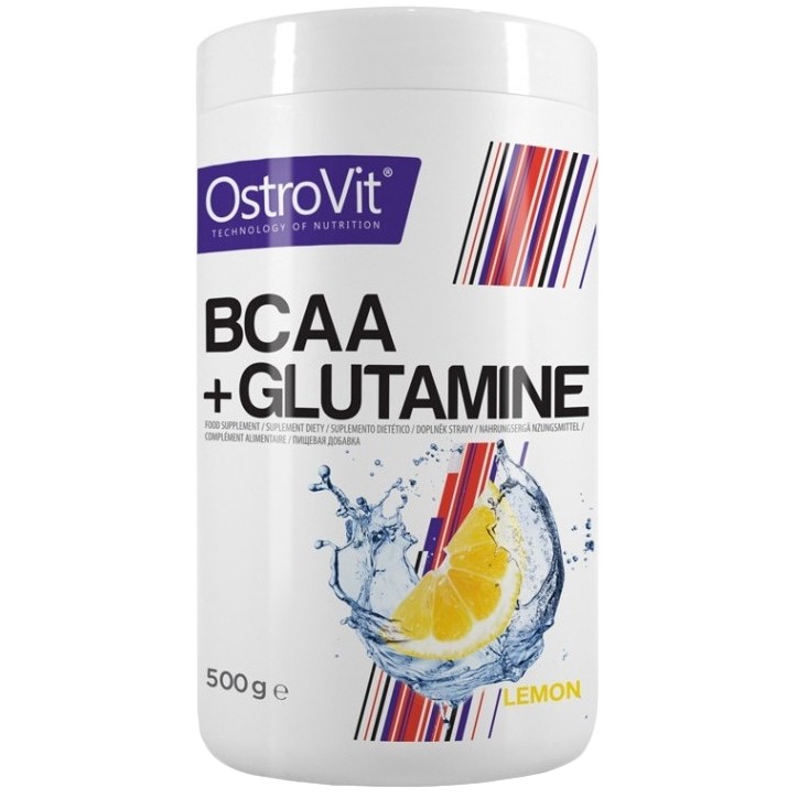 OstroVit BCAA + Glutamine 500 g /50 servings/ Lemon - зображення 1