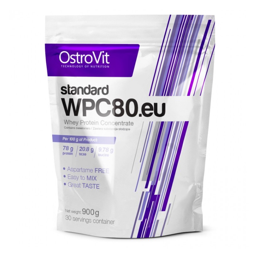 OstroVit Standard WPC80.eu 900 g /30 servings/ Strawberry - зображення 1
