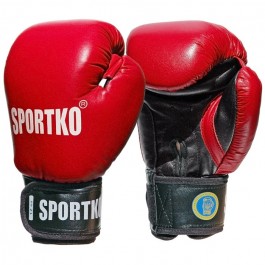 Sportko Боксерские перчатки ФБУ кожа 10 унций (ПК-1-10/PK-1-10)