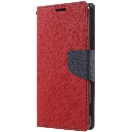 TOTO Book Cover Mercury Samsung Galaxy A3 A310 2016 DS Red