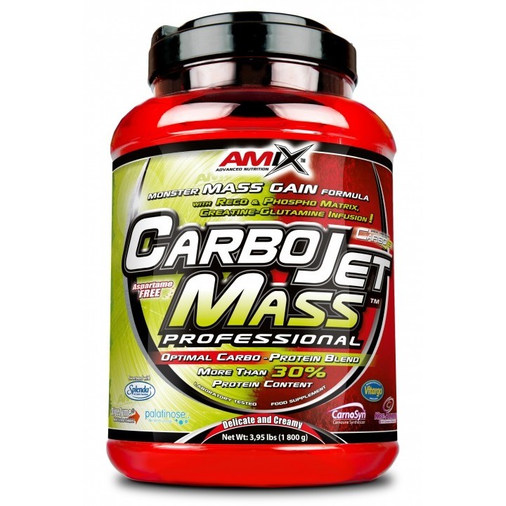 Amix CarboJet Mass Professional pwd. 1800 g /18 servings/ Strawberry Banana - зображення 1