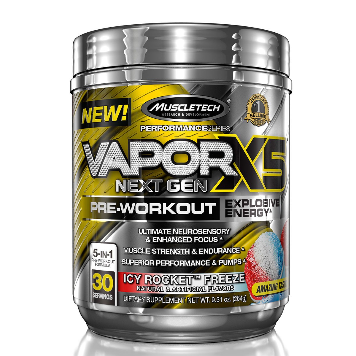 MuscleTech Vapor X5 Next Gen 263 g /30 servings/ Fruit Punch - зображення 1