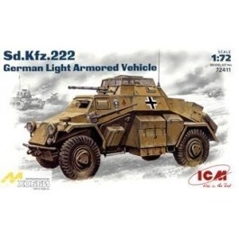 ICM Sd.Kfz.222, германский легкий бронеавтомобиль (ICM72411)