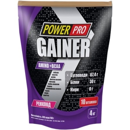 Power Pro Gainer 4000 g /100 servings/ Банан - зображення 1