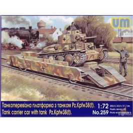 UniModels Танкоперевозящая платформа с танком Pz.Kpfw 38t (UM259)