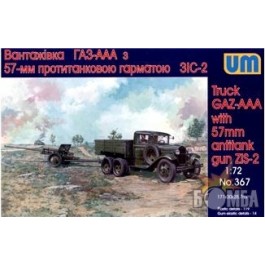 UniModels Грузовик ГАЗ-ААА с противотанковой 57 мм пушкой ЗИС-2 (UM367)