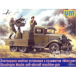 UniModels ГАЗ-ААА с счетверенной зенитной установки с пулеметом "Максим" (UM511)