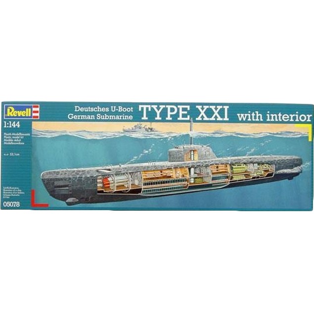 Revell Подводная лодка U-Boat Type XXI with Interior, RV05078 - зображення 1