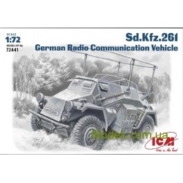   ICM Sd.Kfz.261 WWII German radio communication vehicle (ICM72441)