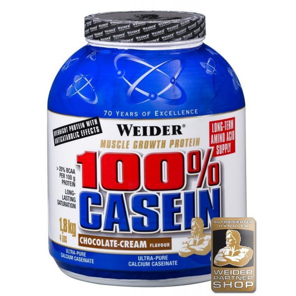 Weider 100% Casein 1800 g /72 servings/ Chocolate - зображення 1