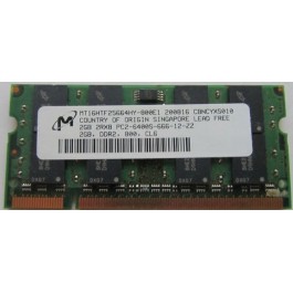   Crucial 2 GB SO-DIMM DDR2 800 MHz (MT16HTF25664HY-800E1)