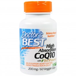 Doctor's Best High Absorption CoQ10 with BioPerine 200 mg 60 caps