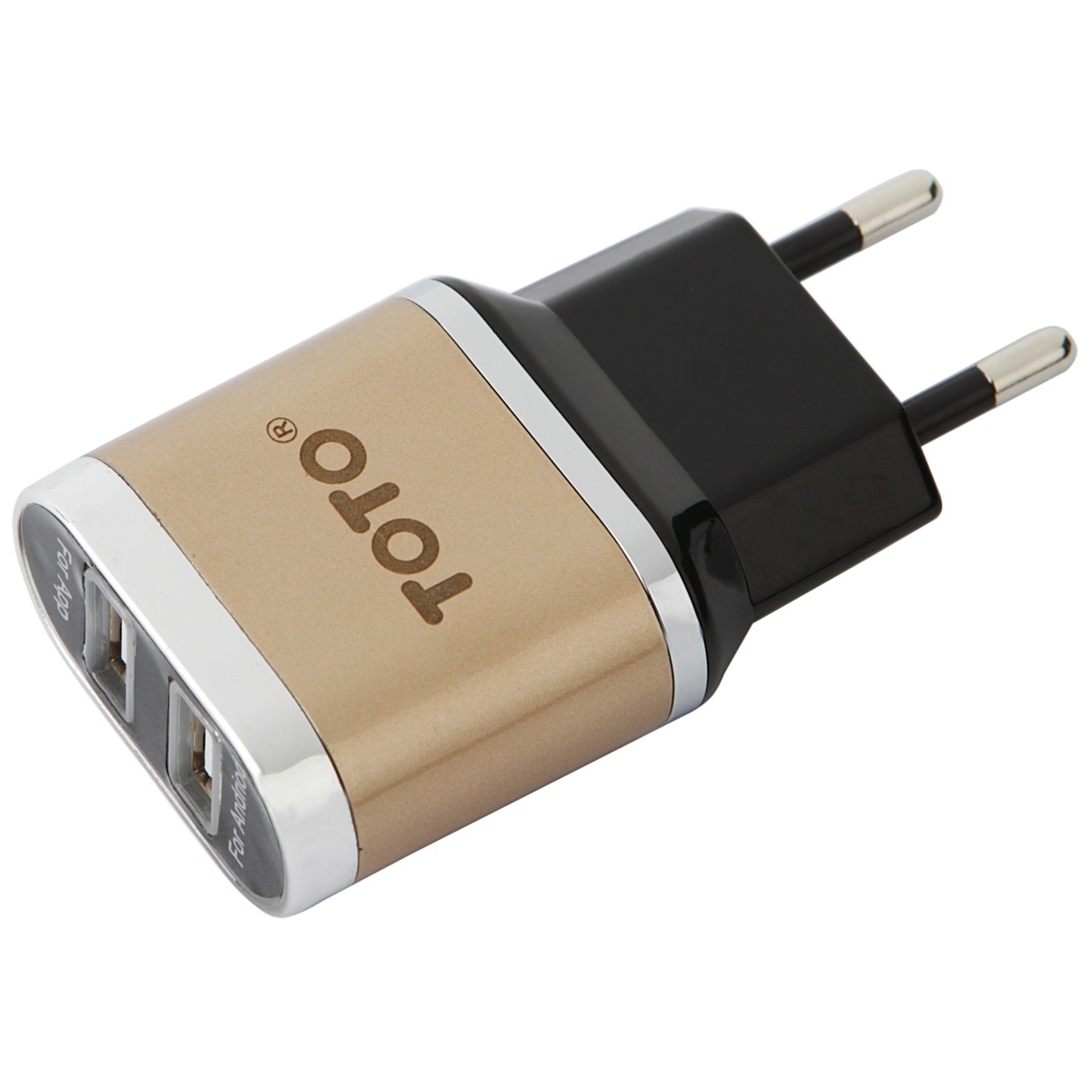 TOTO TZV-41 Led Travel charger 2USB 2,1A Gold - зображення 1