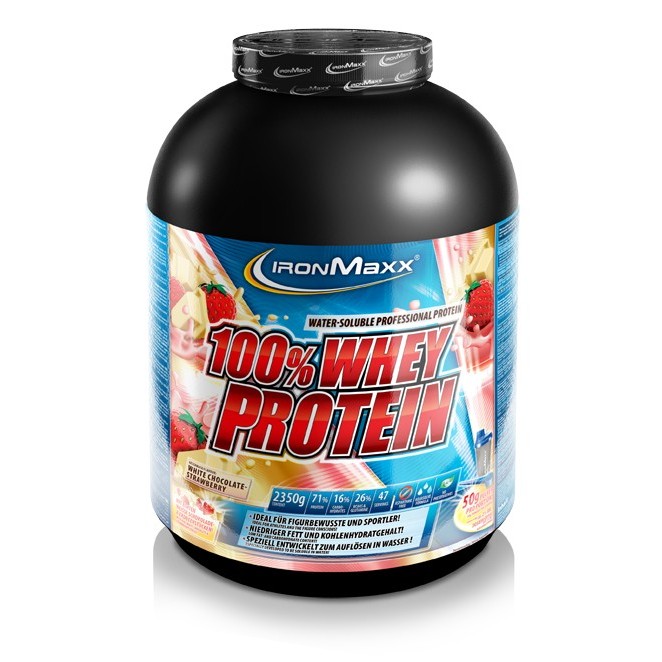 IronMaxx 100% Whey Protein 2350 g /47 servings/ Strawberry - зображення 1