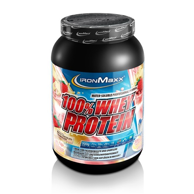 IronMaxx 100% Whey Protein 900 g /18 servings/ Raspberry - зображення 1