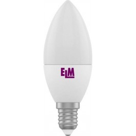 ELM LED C37 PA10 6W E14 3000K (18-0091)