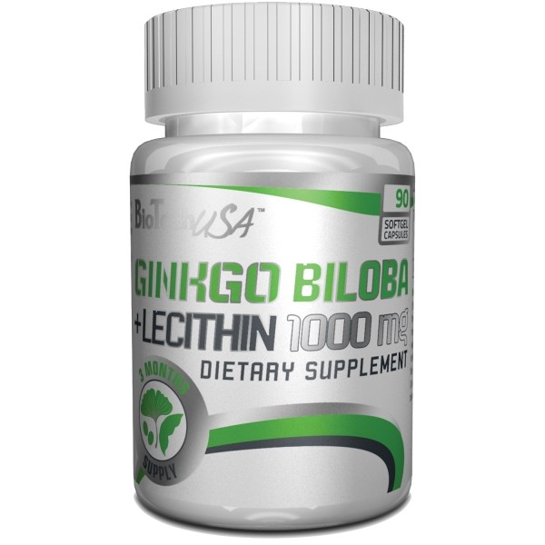 BiotechUSA Ginkgo Biloba + Lecithin 90 caps - зображення 1