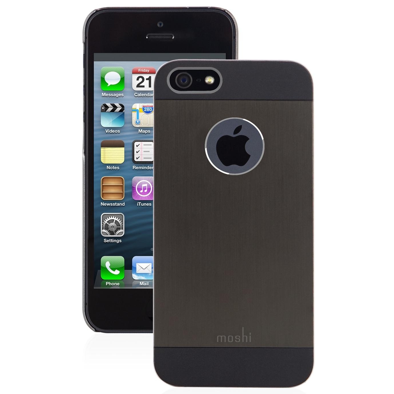 Moshi iGlaze Armour Metal Case Black for iPhone 5/5S (99MO061002) - зображення 1
