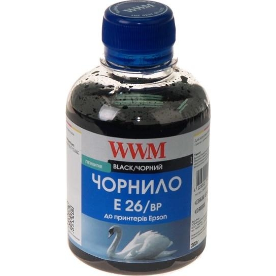 WWM Чернила для Epson XP600/ XP605/ XP700/ XP710/ XP800 200г Black Пигмент (E26/BP) - зображення 1