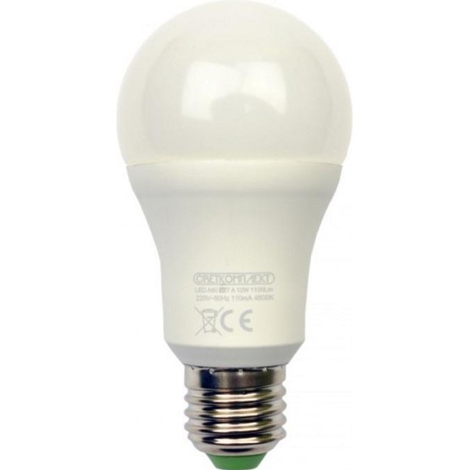 Светкомплект LED A60 E27 A 12W 4500K (000001335) - зображення 1