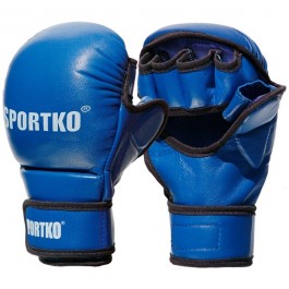 Sportko Перчатки с открытыми пальцами кожа (ПК-7)