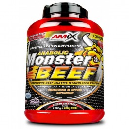 Amix Anabolic Monster Beef Protein pwd. 2200 g /66 servings/ Strawberry Banana