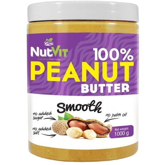 OstroVit NutVit 100% Peanut Butter 1000 g Smooth - зображення 1
