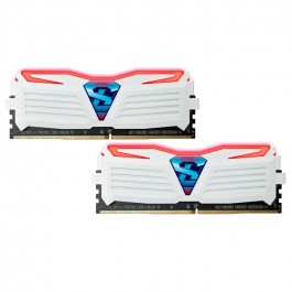 Geil 8 GB (2x4GB) DDR4 2400 MHz Super Luce Frost White with Red LED (GLWR48GB2400C16DC)