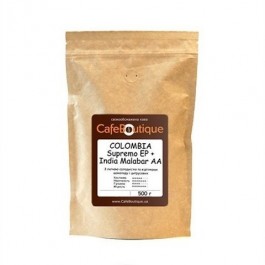 CafeBoutique Colombia Supremo+India Malabar AA в зернах 500г