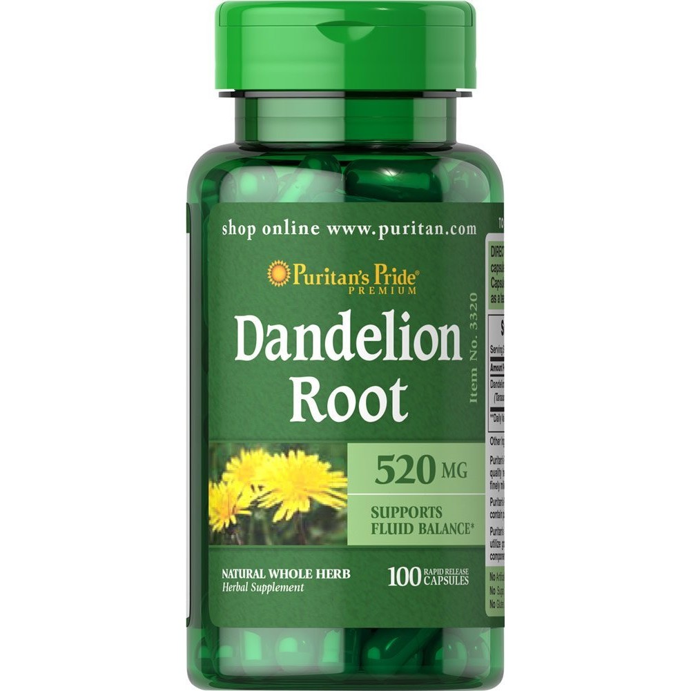 Puritan's Pride Dandelion Root 520 mg 100 caps - зображення 1