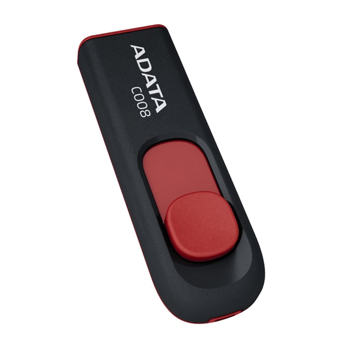 ADATA 64 GB Classic C008 Black/Red (AC008-64G-RKD) - зображення 1