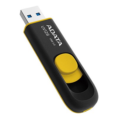 ADATA 64 GB DashDrive UV128 Black/Yellow (AUV128-64G-RBY) - зображення 1