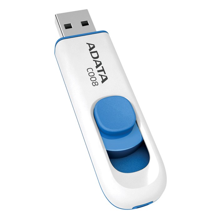 ADATA 64 GB Classic C008 White/Blue (AC008-64G-RWE) - зображення 1