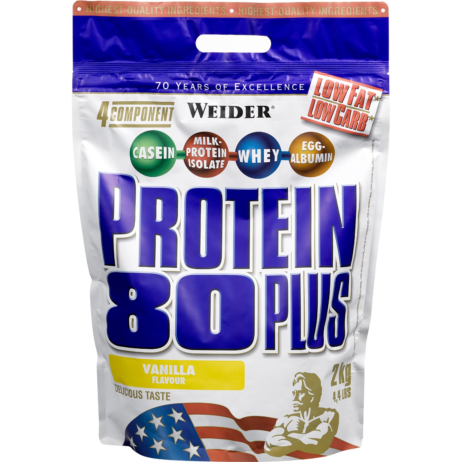 Weider Protein 80 Plus 2000 g /66 servings/ Wildberry Yoghurt - зображення 1