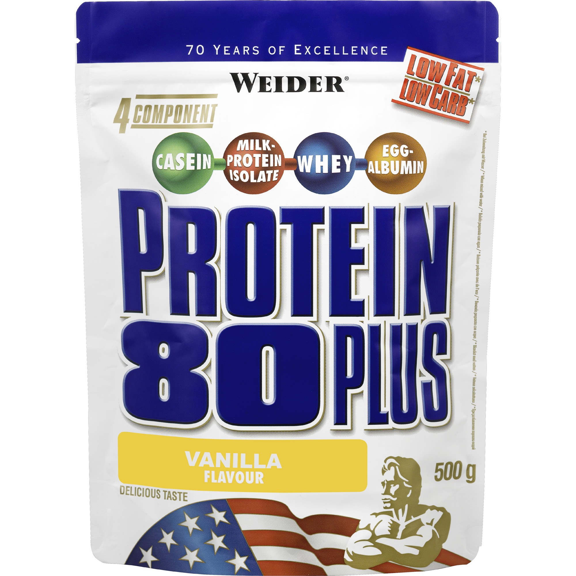 Weider Protein 80 Plus 500 g /16 servings/ Chocolate - зображення 1