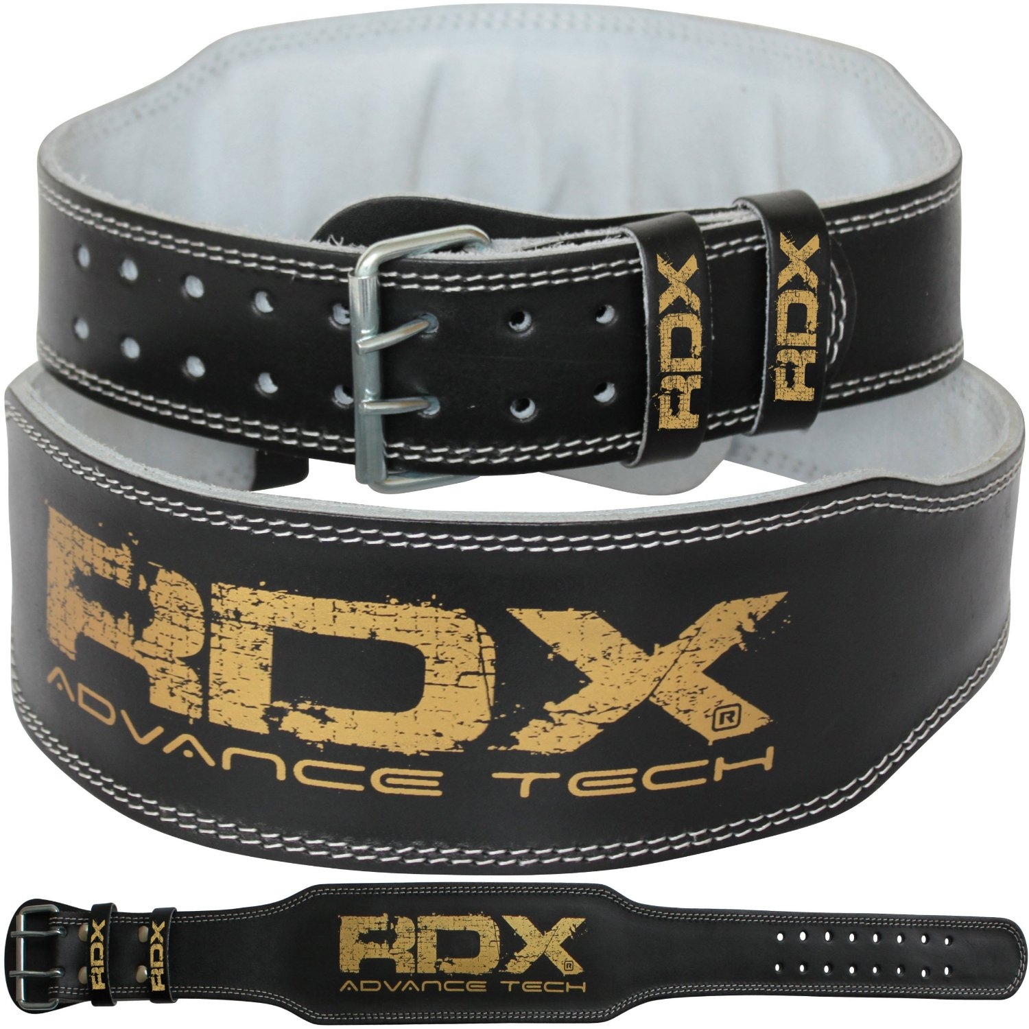 RDX Leather Weight Lifting 4" Training Belt (PTG/20405) - зображення 1