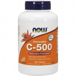 Now Vitamin C-500 Chewable 100 tabs Orange