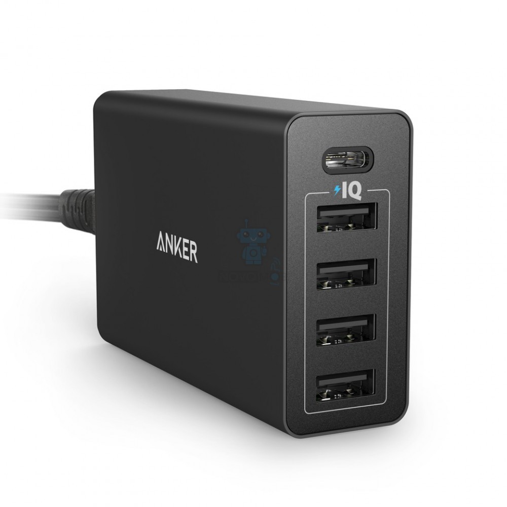 Anker PowerPort 5 USB 40W Hub Charger Black (A2052111) - зображення 1