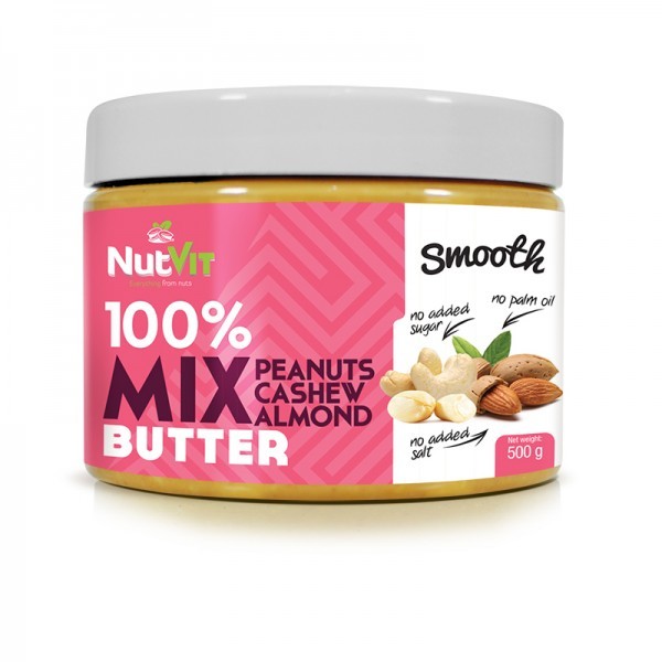 OstroVit NutVit 100% Nut Mix Butter 500 g /20 servings/ Smooth - зображення 1