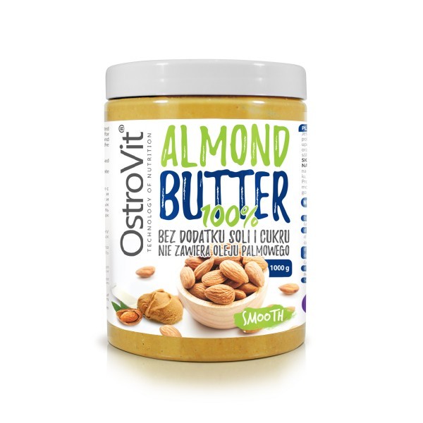 OstroVit 100% Almond Butter 1000 g /40 servings/ Smooth - зображення 1