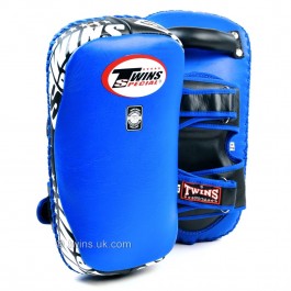 Twins Special Deluxe Curved Leather Kick Pads (KPL-12)
