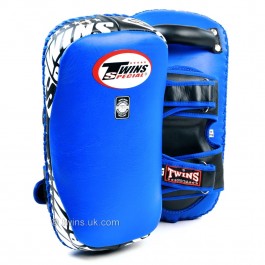   Twins Special Deluxe Curved Leather Kick Pads (KPL-12)