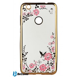 BeCover Flowers Series for Huawei P8 Lite 2017 Gold (701299)