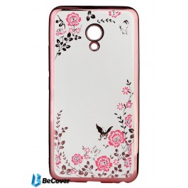 BeCover Flowers Series for Meizu M5 Pink (701302)