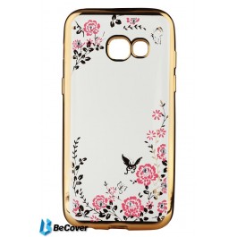 BeCover Flowers Series for Samsung A320 2017 Gold (701313)